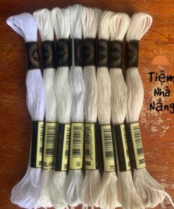 Set chỉ thêu Airo tone màu trắng kem