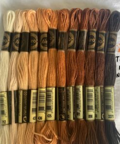 Set Chỉ Thêu Tone Nâu/ Set chỉ Thêu Airo Tone Nâu