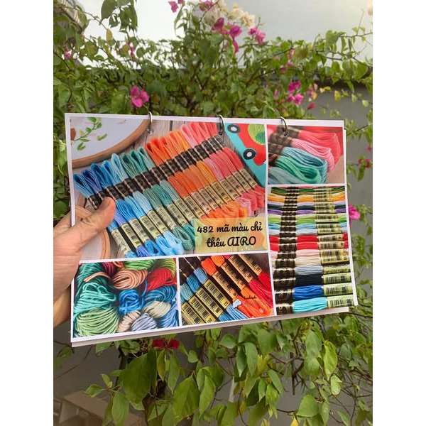 Bảng Mẫu Full 482 Mã Màu Chỉ Thêu Airo- Chỉ Thêu Cotton - Chỉ Thêu Tay