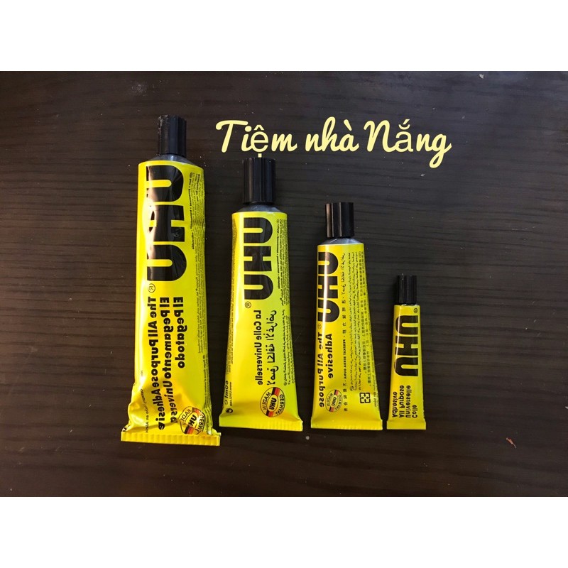 Keo dán UHU -Dán vải , nhựa/ Keo dán gương/ phôi bờm/ kẹp tóc