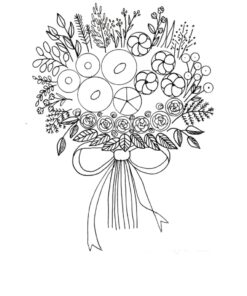 Mẫu Thêu In Sẵn Chủ Đề Hoa Lá, Cây Cỏ( Mẫu In Giấy A4)