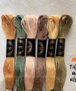 Set Chỉ Thêu Cotton Airo Mix 6 Màu Pastel/ Set Chỉ Pastel